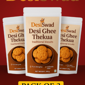Desi Ghee Thekua – Traditional Handmade Bihari Sweet with Gur & Coconut